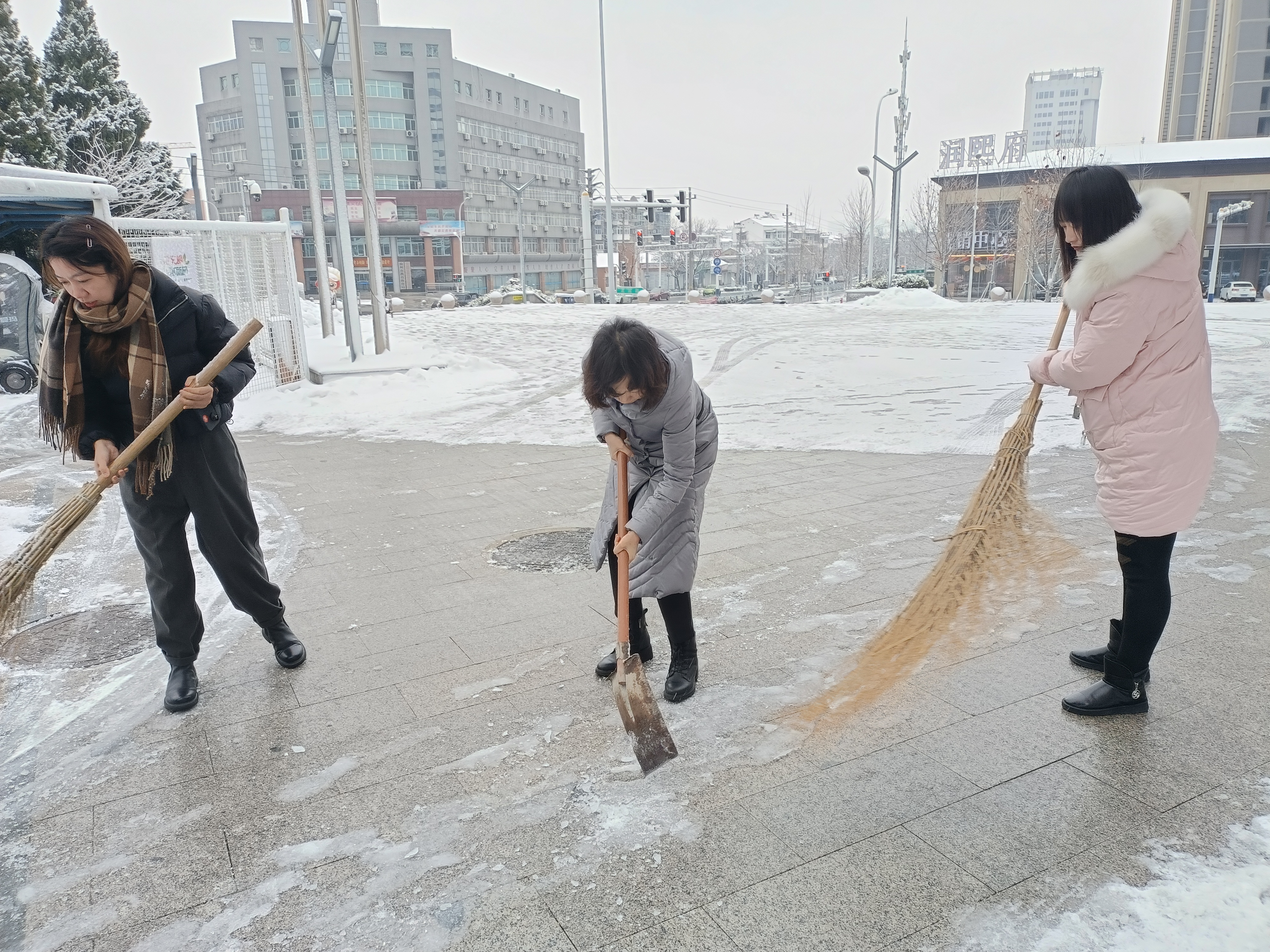 文旅集团机关党支部开展“扫雪除冰”志愿活动