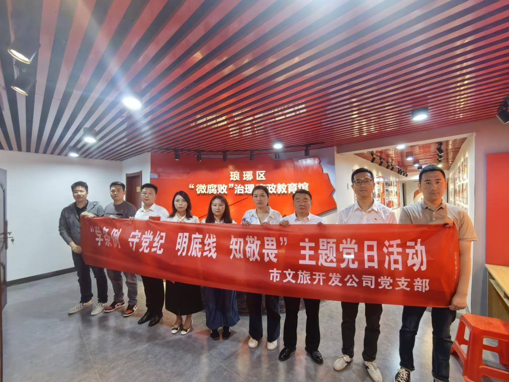 市文旅开发公司党支部组织开展“学条例，守党纪，明底线，知敬畏”主题党日活动